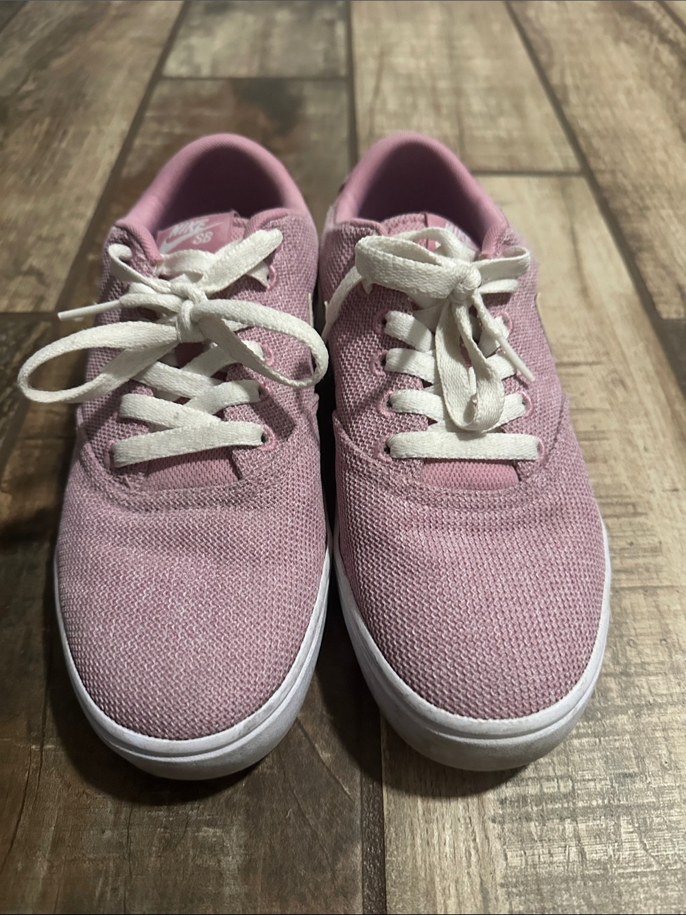 Nike Pink Canvas Low-Top Sneakers